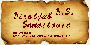 Miroljub Samailović vizit kartica